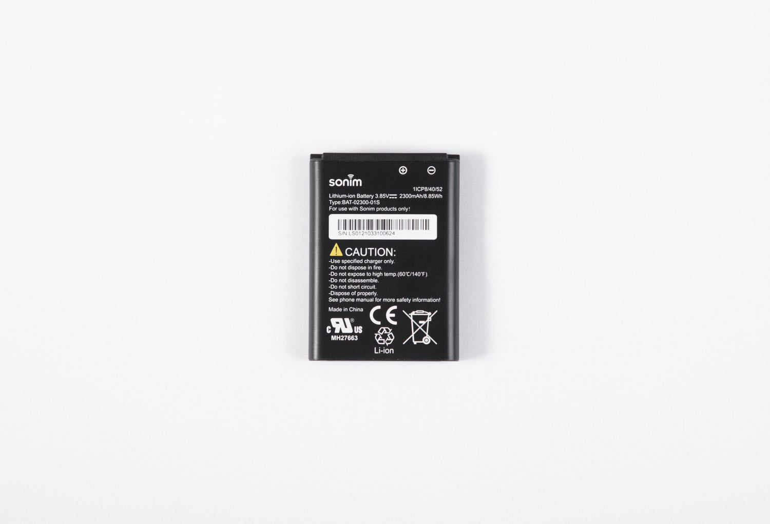 Lithium-ion Battery (BAT-02300-01S) for Sonim XP3 Plus XP3900 2300mAh 3.85V Lithium-ion Battery (BAT-02300-01S) for Sonim XP3 Plus XP3900 2300mAh 3.85V